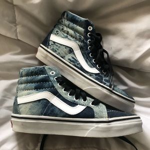 Acid wash denim vans